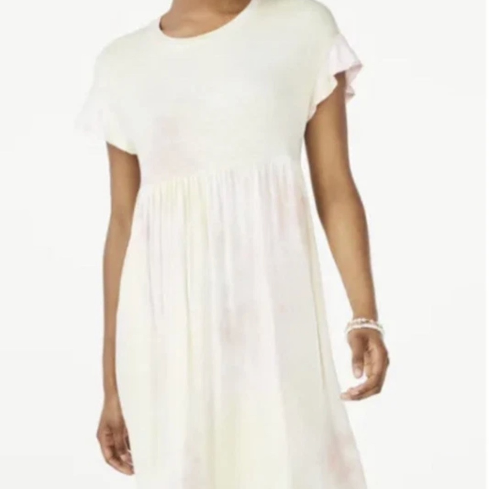 Scoop NYC Women’s Multi Colored Ruffled Sleeve Tiered T-Shirt Dress Size XXL NWT